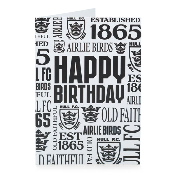 Happy Birthday Card white