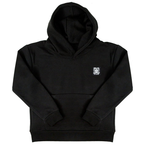 Kids Waffle Black Hoodie