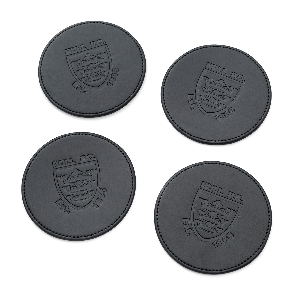 4PK PU Leather Coasters
