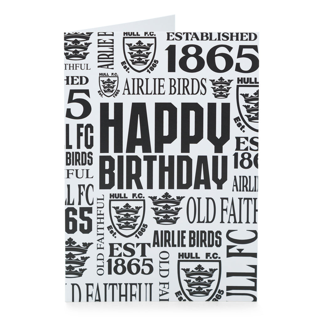 Happy Birthday Card white