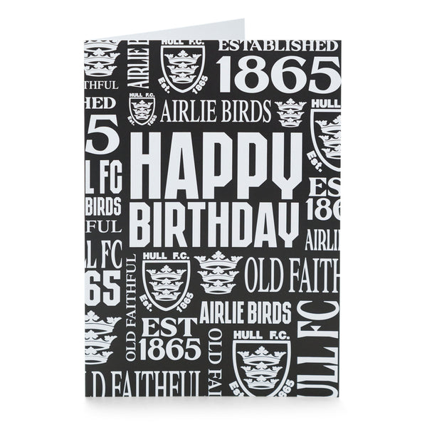 Happy Birthday Card Black