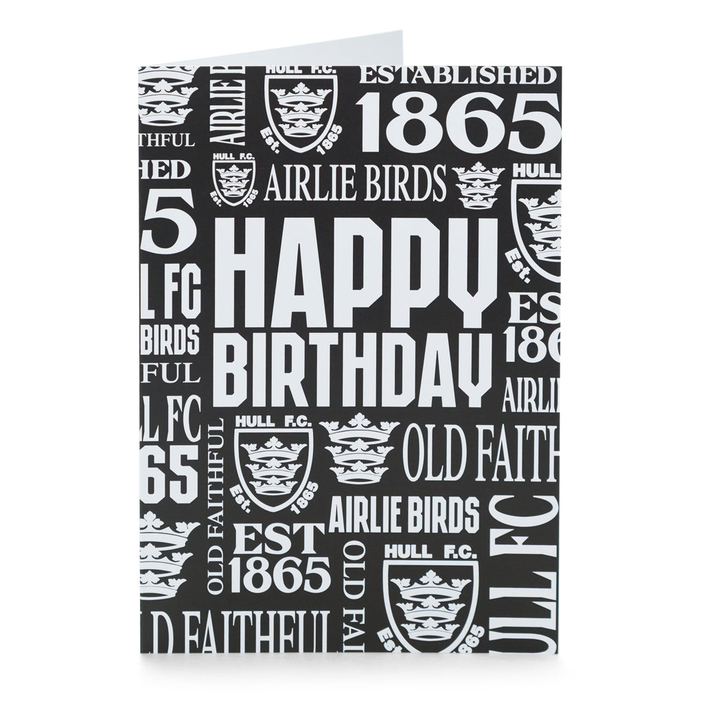 Happy Birthday Card Black
